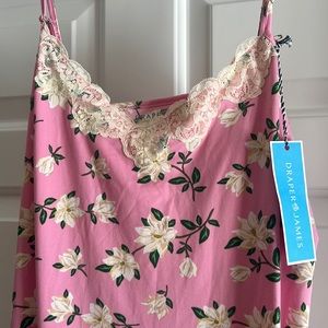 Draper James/35 inch Cami, sleep, shirt, pink multi size medium nightgown, NWT